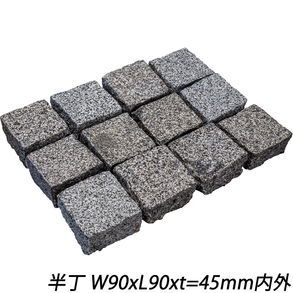 クワンストーンピンコロ グレー ノミギリ仕上げ | 造園資材館