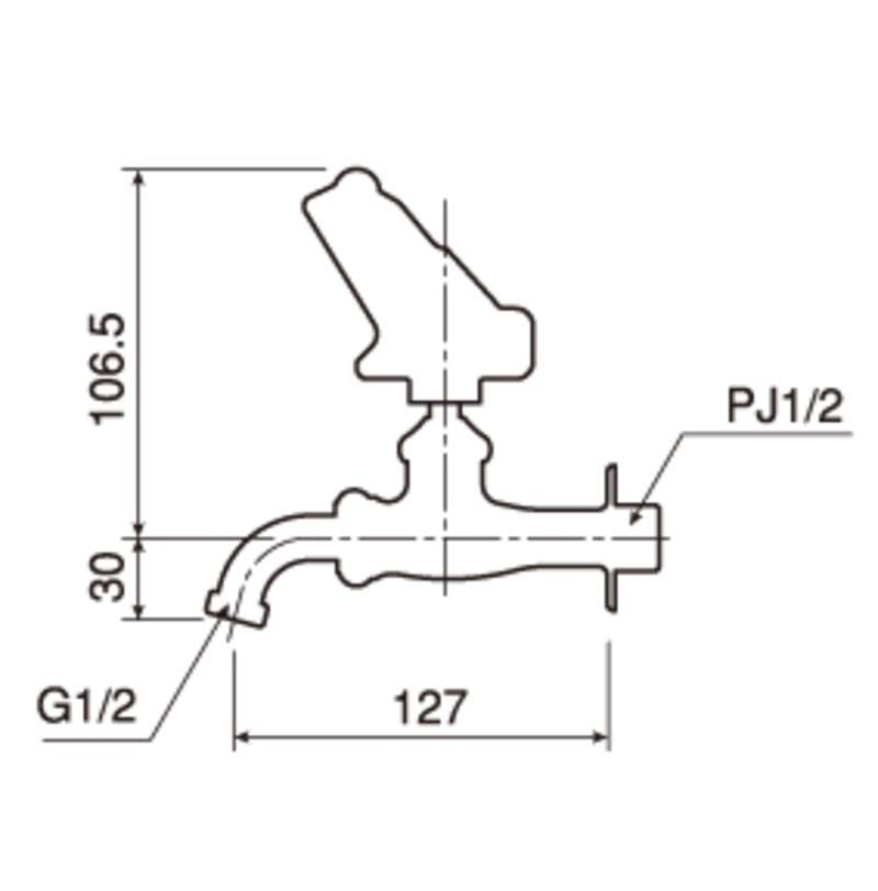 万能ホーム胴長水栓 カエル | 造園資材館