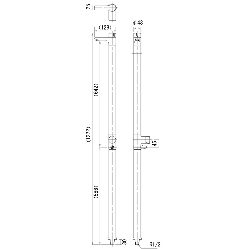 回転散水栓柱 LibertaⅡ レッド | 造園資材館