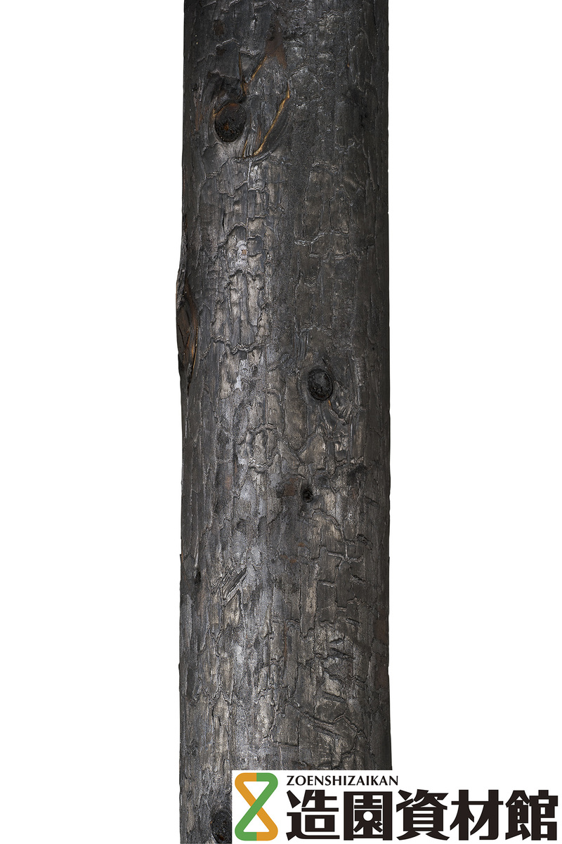 焼き 自然肌丸太 | 造園資材館