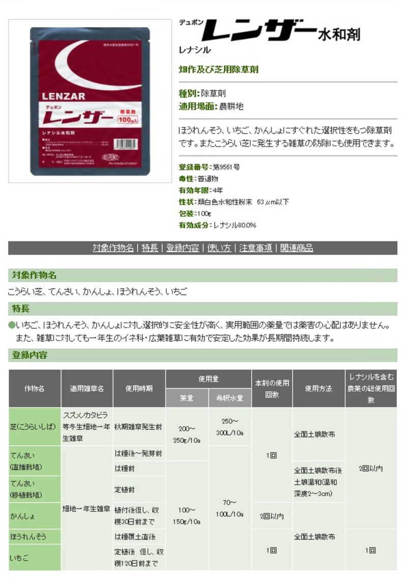 レンザー水和剤 | 造園資材館